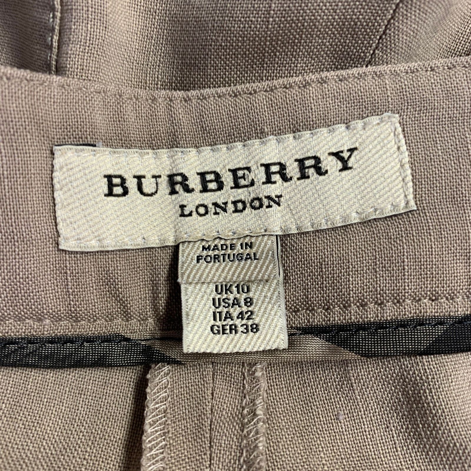 Burberry BURBERRY LONDON Size 8 Brown Wool Linen Pleated Shorts Size 30" / US 8 / IT 44 - 5 Thumbnail