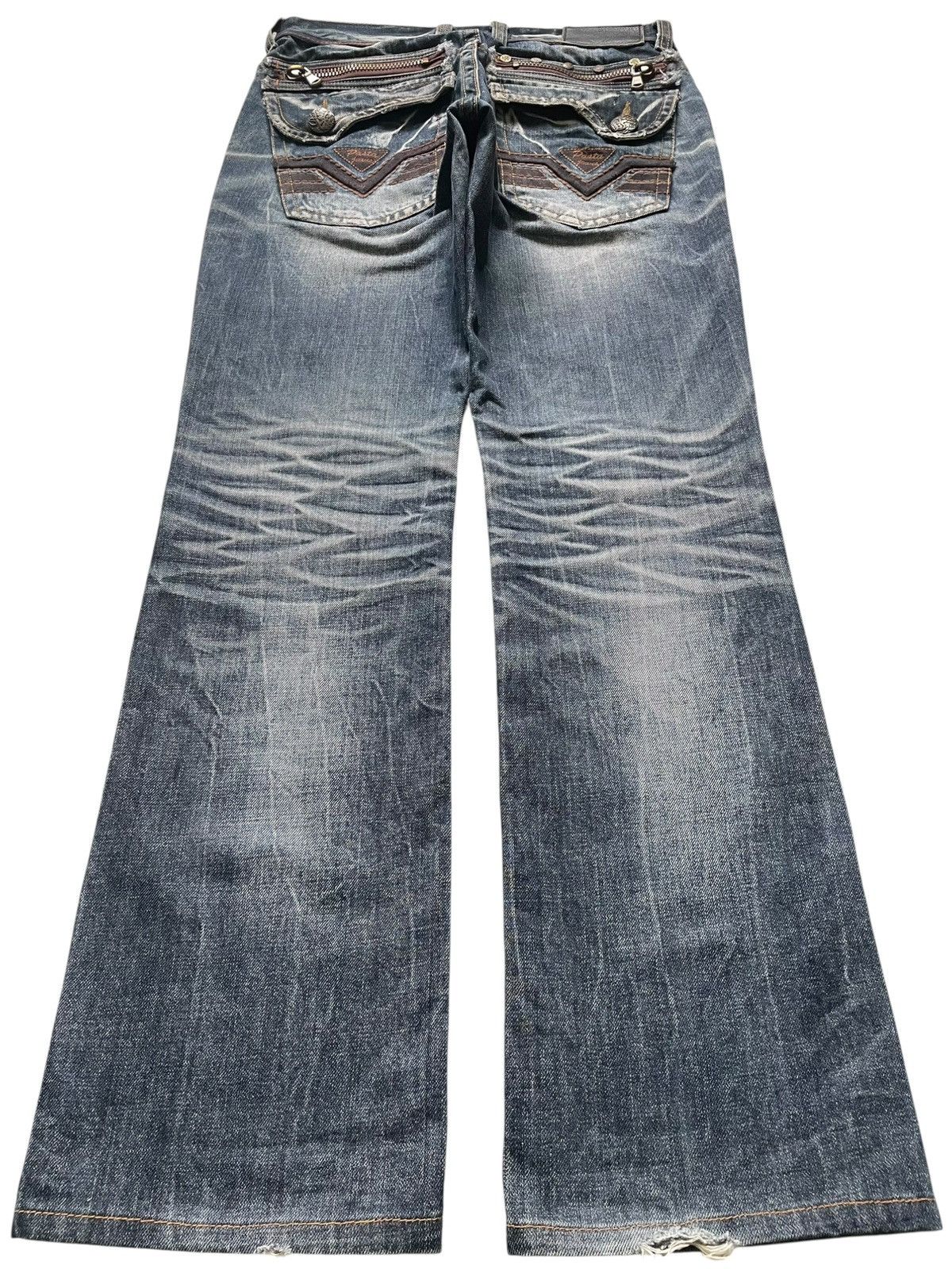Japanese Brand Vintage Japanese Brand Clawmark Distressed Bootcut Jeans Size US 30 / EU 46 - 2 Thumbnail