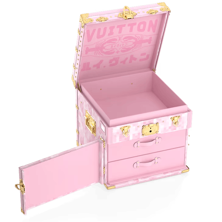 Louis Vuitton Damoflage Pink Sakura Courrier Lozine Carré Trunk Size ONE SIZE - 3 Thumbnail