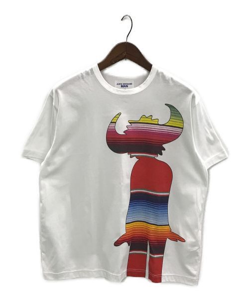Pre-owned Comme Des Garcons X Junya Watanabe Cdg Cotton-filled Jersey Print T-shirt M In White