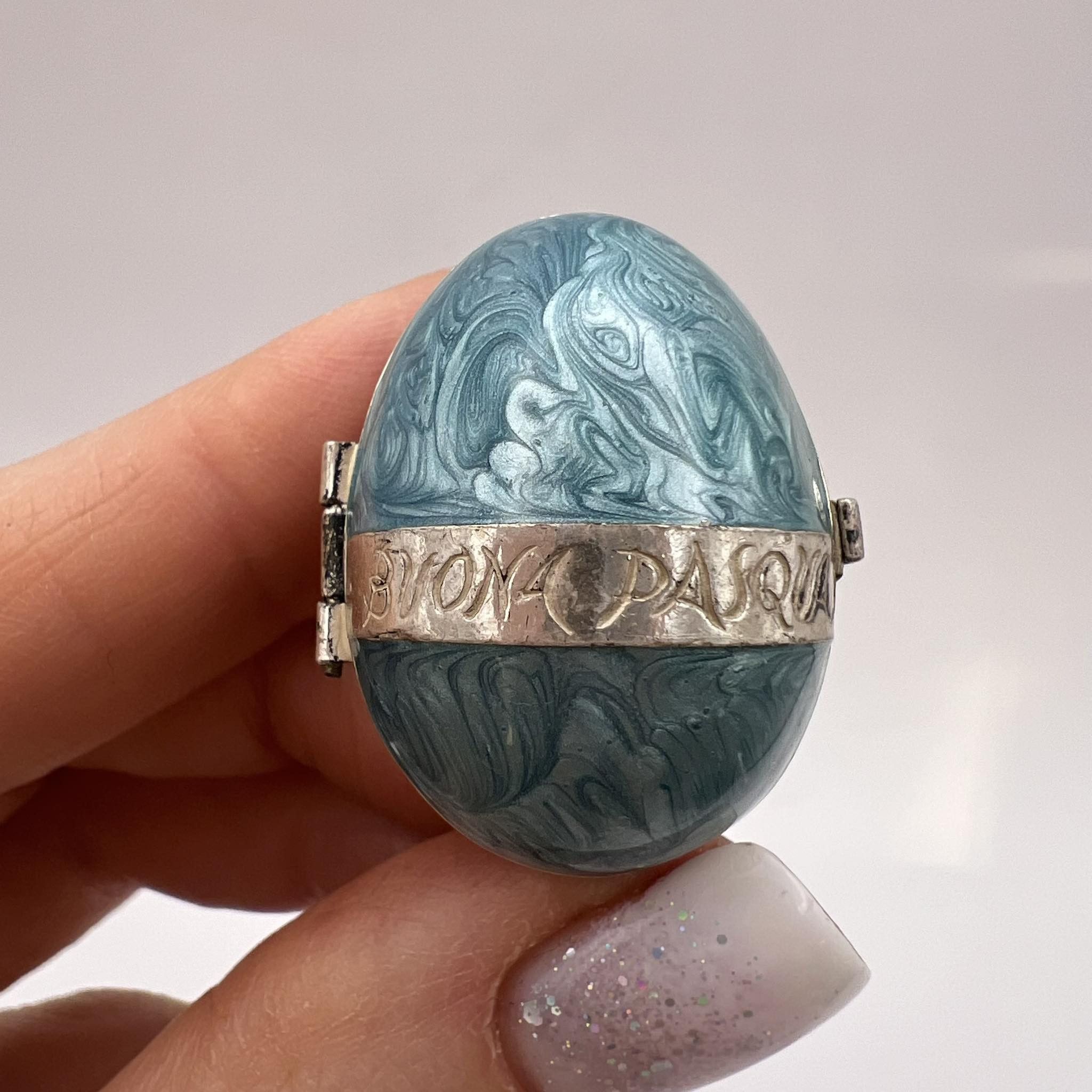Vintage Antique Miniature Silver 800 Figure Trinket Box Green Enamel Size ONE SIZE - 6 Thumbnail