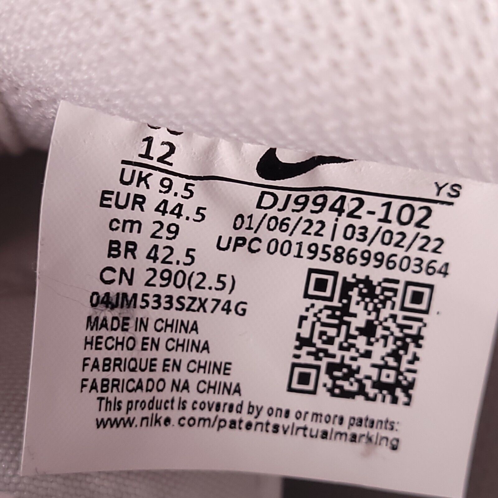 Nike Nike Air Force 1 '07 ESS Shoe Women Size 12 DJ9942-102 White Size US 12 / IT 42 - 8 Thumbnail