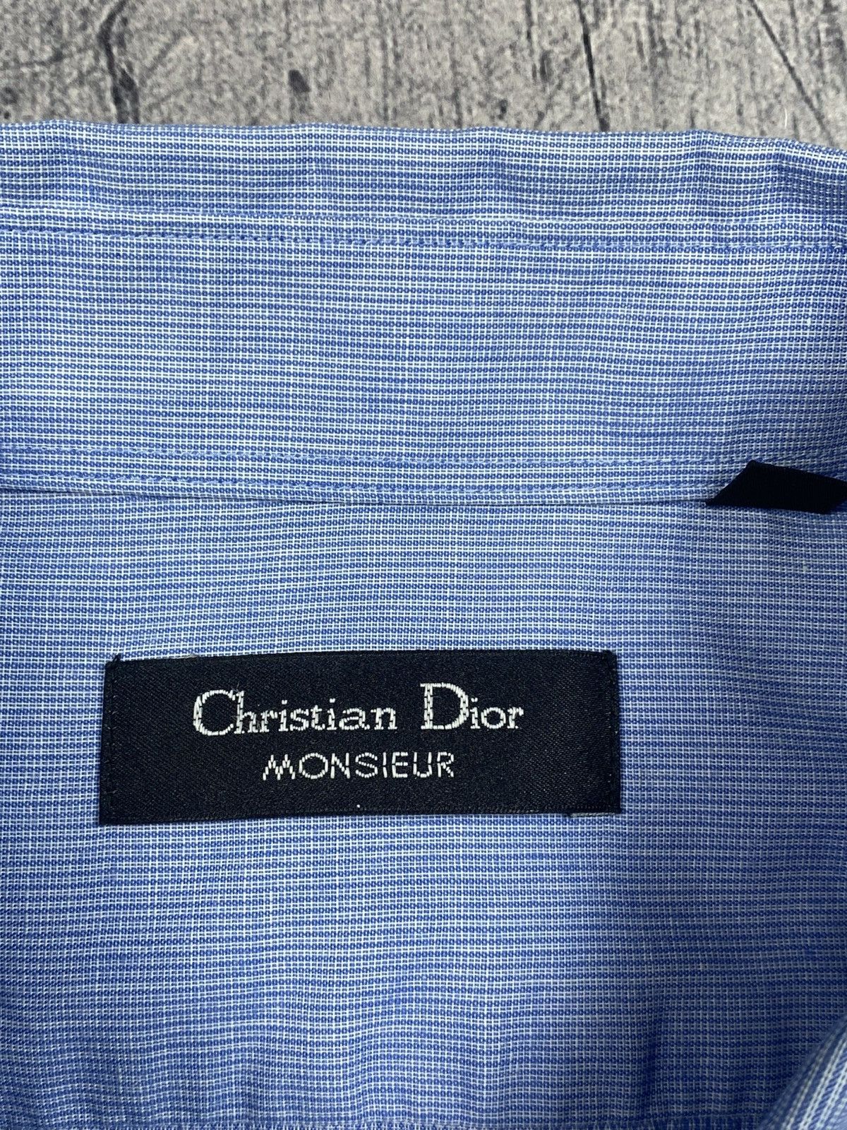 Dior Christian Dior Monsieur Blue Button Down Shirt Size 17 XL Size US XL / EU 56 / 4 - 15 Thumbnail