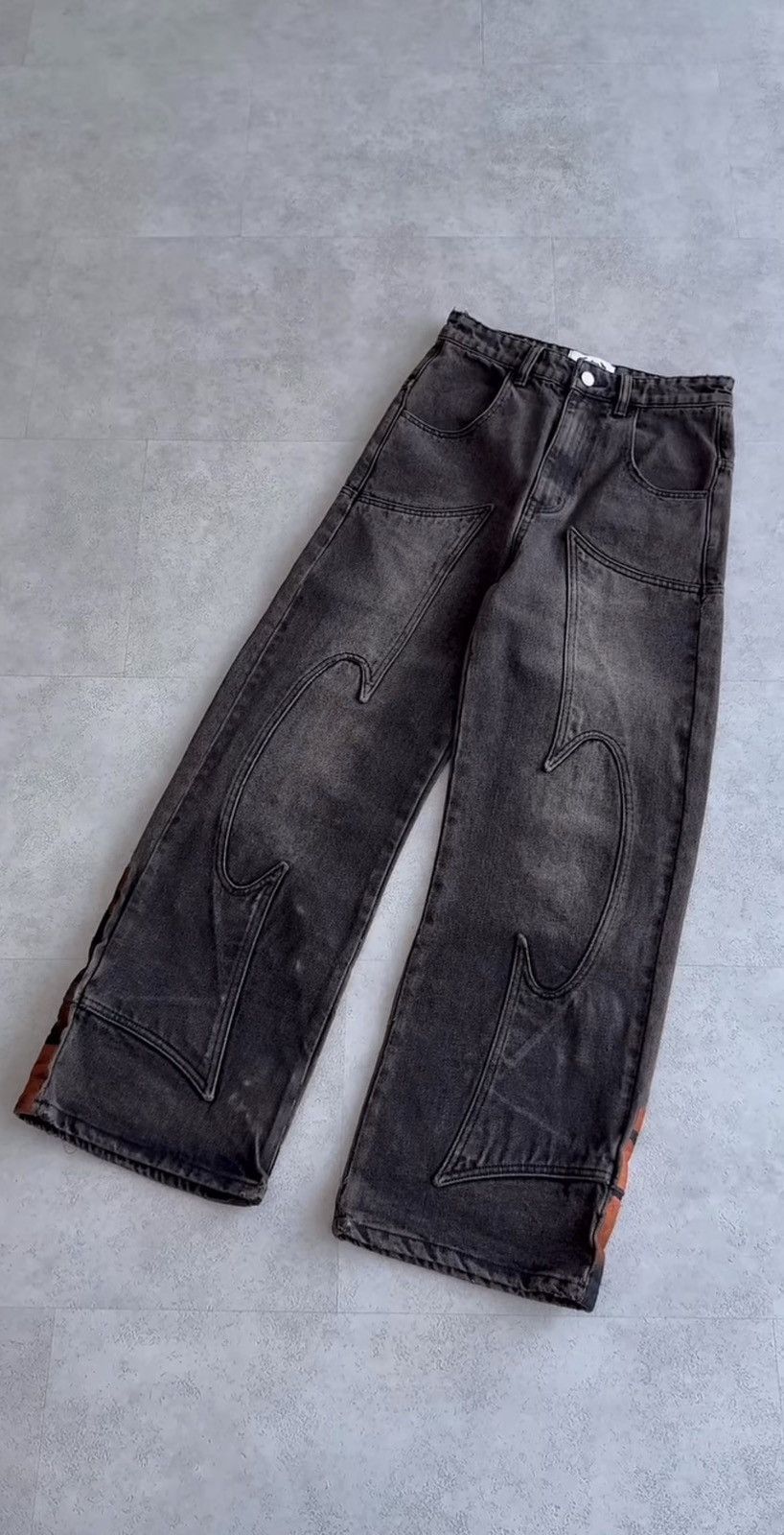 Other Embroidered Washed Grey Denim Pants Size S Size US 32 / EU 48 - 5 Thumbnail