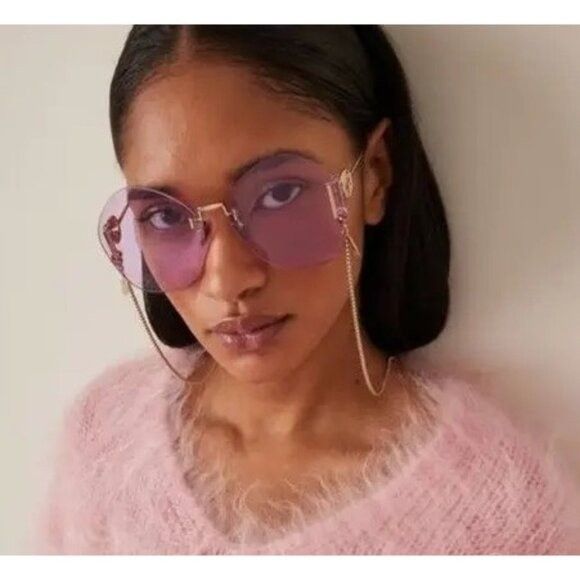 Gucci NEW GUCCI SUNGLASSES GG1203S 001 GOLD WOMEN EYEWEAR GUCCI Size ONE SIZE - 3 Thumbnail