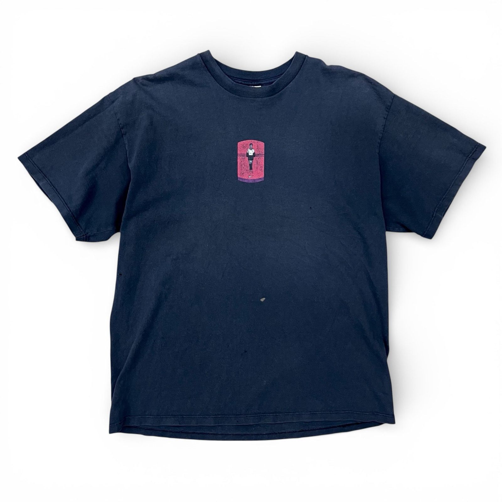 Nike × Vintage Vintage Nike Soccer Foosball Players Faded Black T Shirt L Size US L / EU 52-54 / 3 - 3 Thumbnail