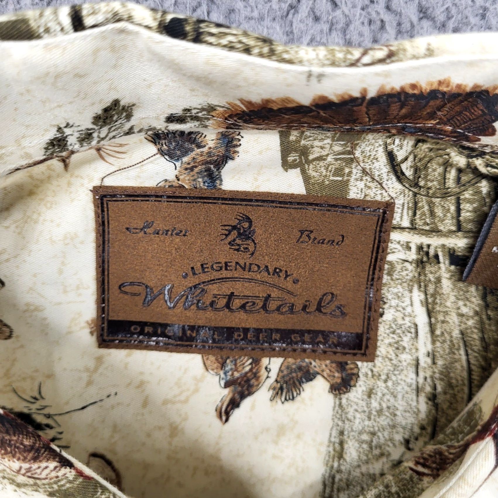 Vintage Legendary Whitetails Turkey Shirt Mens XL Button-Up Long Sleeve Hunting Shirt Size US XL / EU 56 / 4 - 2 Thumbnail