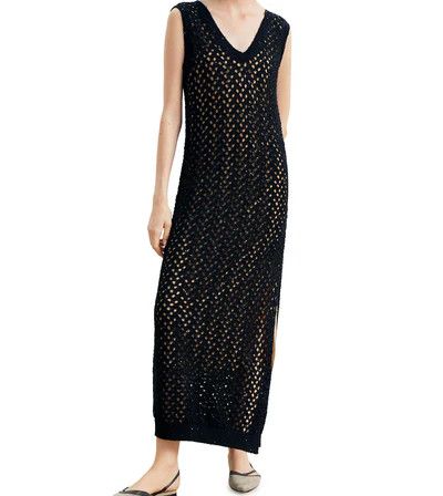 Brunello Cucinelli o1y0725 Maxi Dress in Black Size L / US 10 / IT 46 - 2 Thumbnail