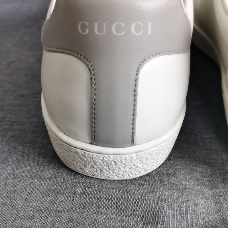 Gucci Gucci Ace Low-Top Sneakers in White and Gray - Size US 10.5 / EU 43-44 - 4 Thumbnail