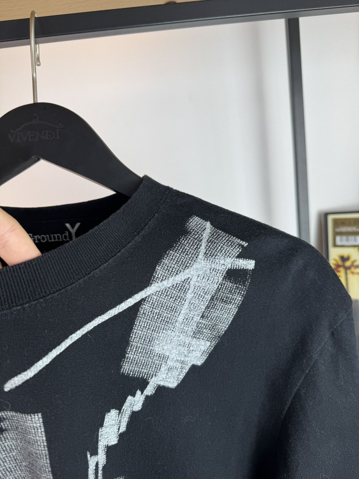 Ground Y × Japanese Brand × Yohji Yamamoto Yohji Yamamoto Ground Y Brush Signature Long Sleeve T-Shirt Size US L / EU 52-54 / 3 - 10 Thumbnail