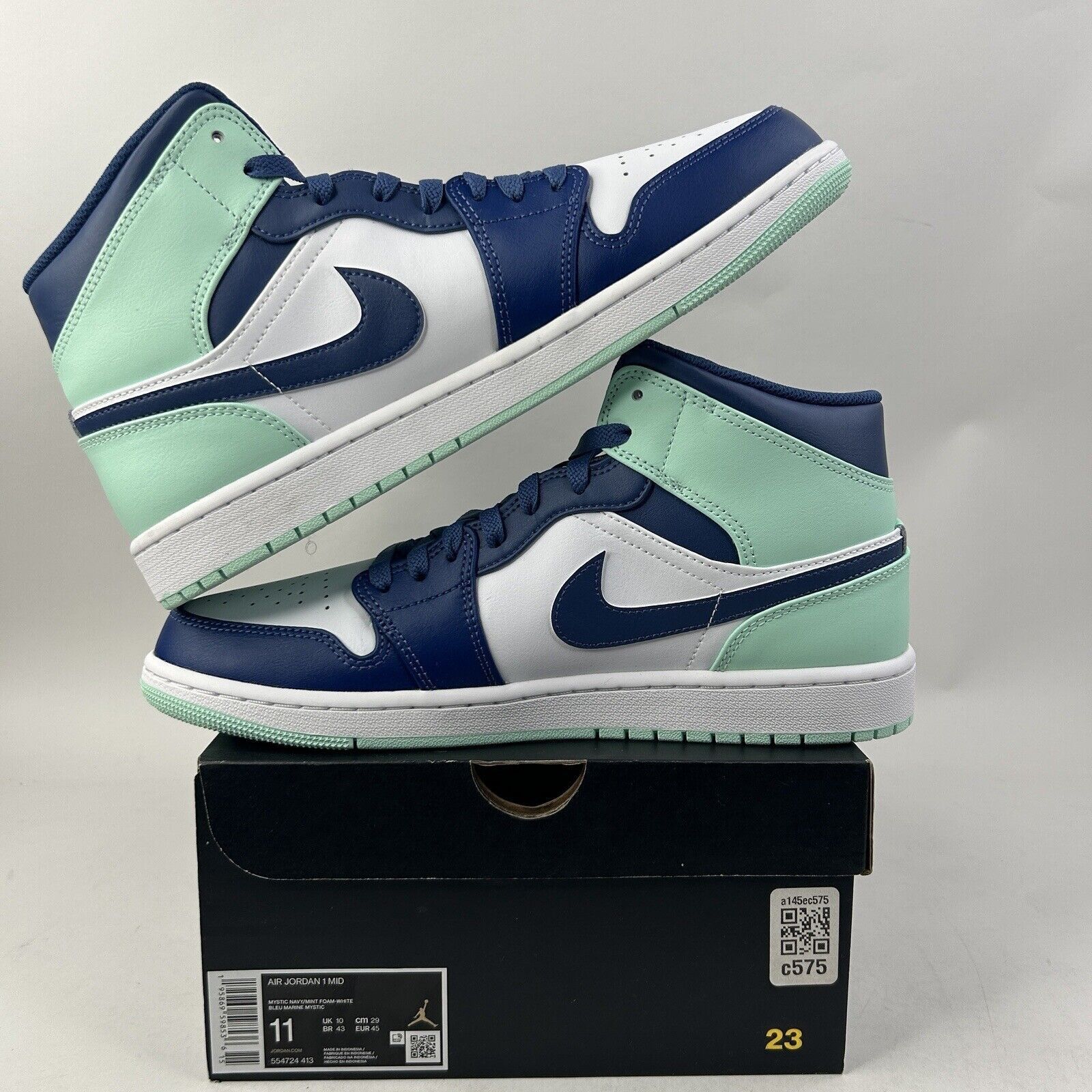 Nike Nike Air Jordan 1 Mid Retro “Mystic Navy" 2024 Size US 11 / EU 44 - 3 Thumbnail