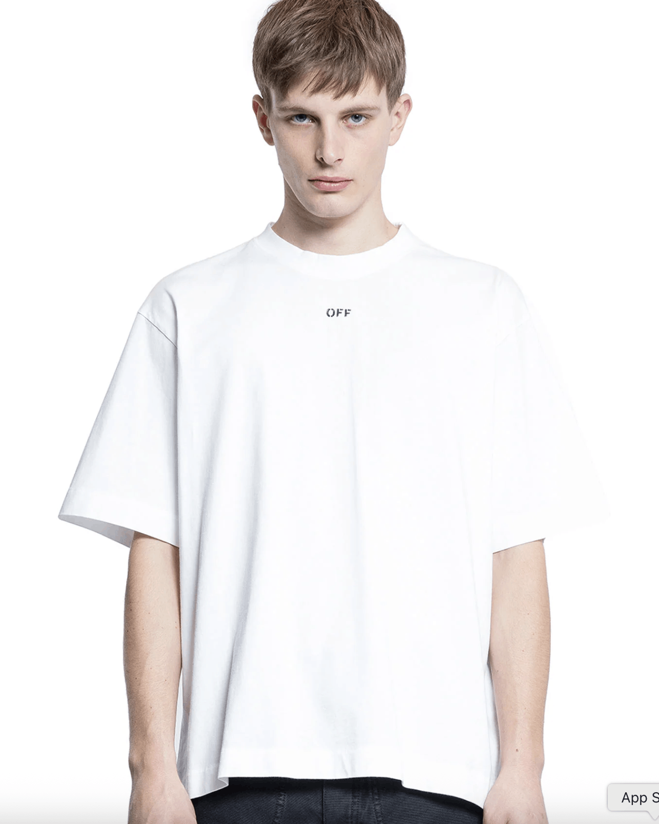 Off-White o1s22i1n1124 Oversized Crewneck T-Shirt in White Size US L / EU 52-54 / 3 - 2 Thumbnail