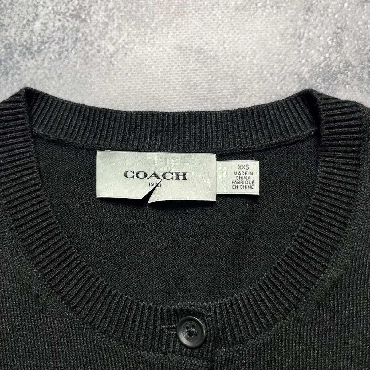 Coach × Designer Coach Black Cardigan Sweater Luxury Designer Size XXS / US 00 / IT 34 - 3 Thumbnail