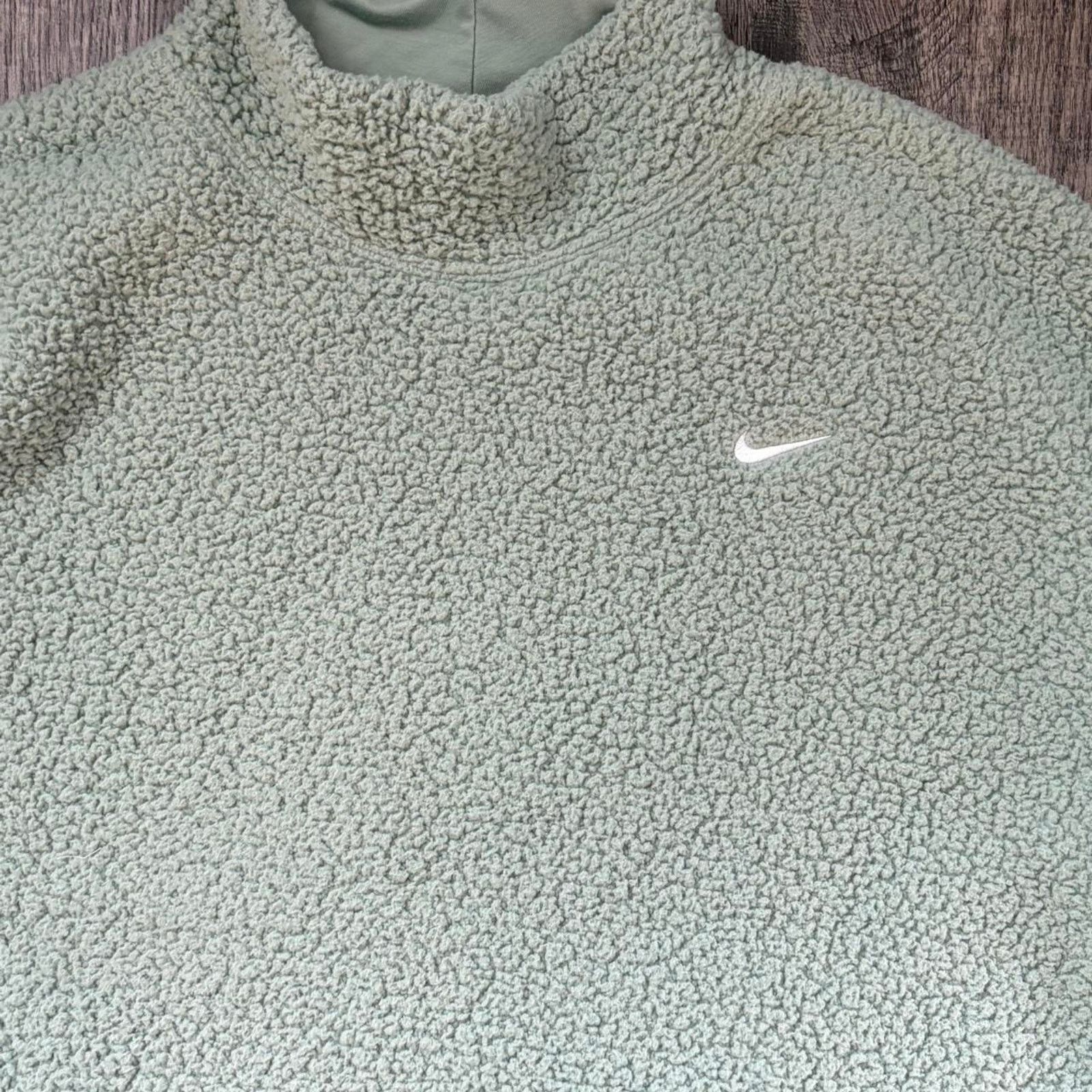 Nike Nike green Sherpa fleece sweatshirt Size L Size L / US 10 / IT 46 - 3 Thumbnail