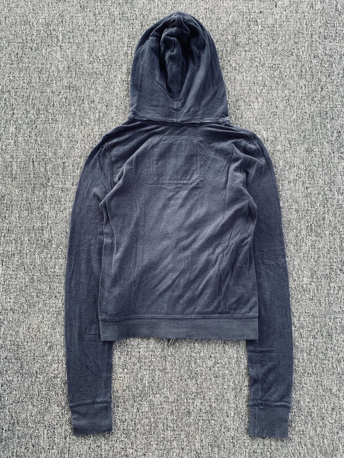Abercrombie & Fitch Abercrombie Cropped Distressed Zip Up Jacket Hoodie Size S / US 4 / IT 40 - 7 Thumbnail