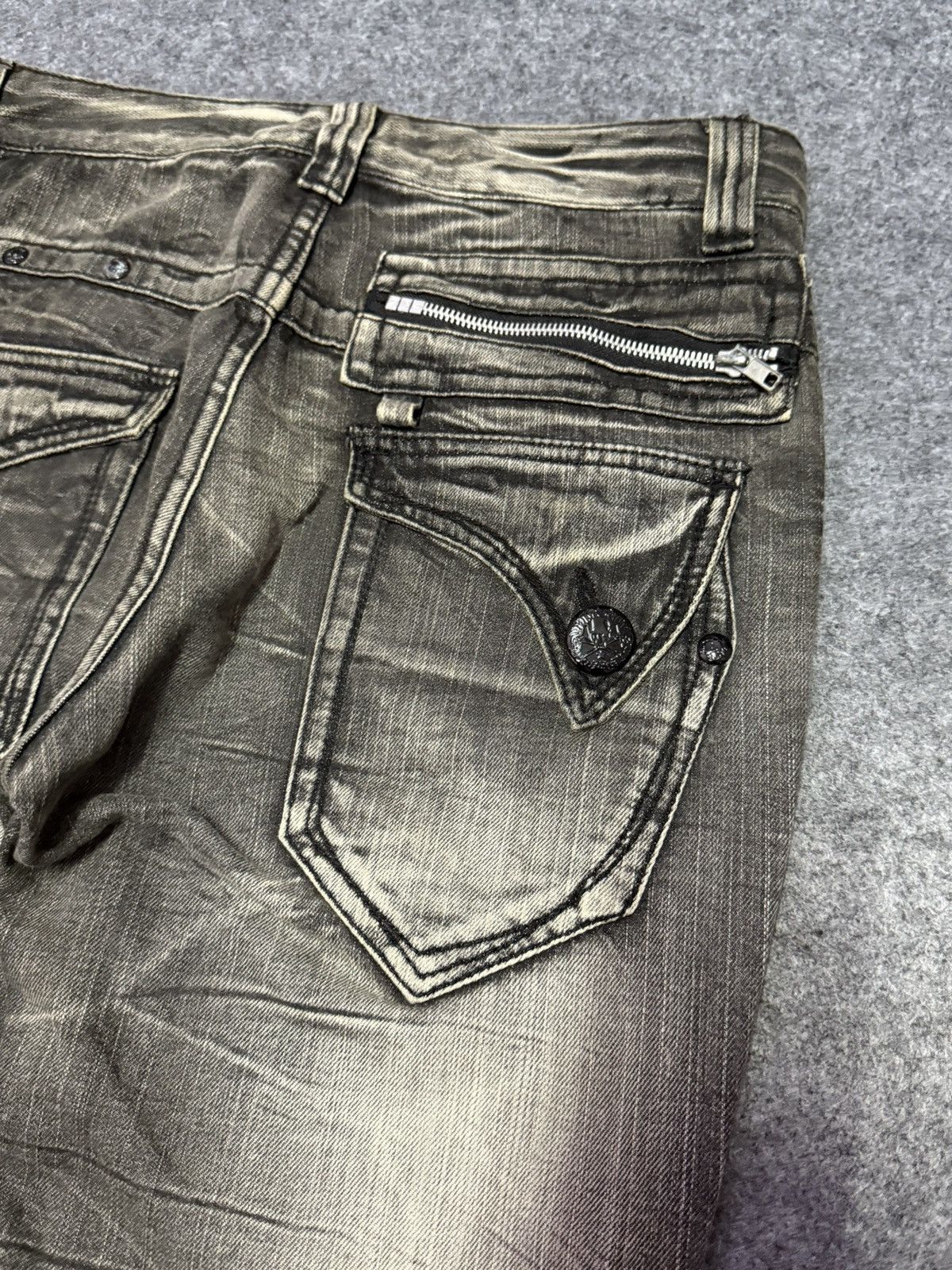 Japanese Brand × LOWBOX Blow By Blue Japan Paint Splatter Shadow Wash Jeans Size US 30 / EU 46 - 15 Thumbnail
