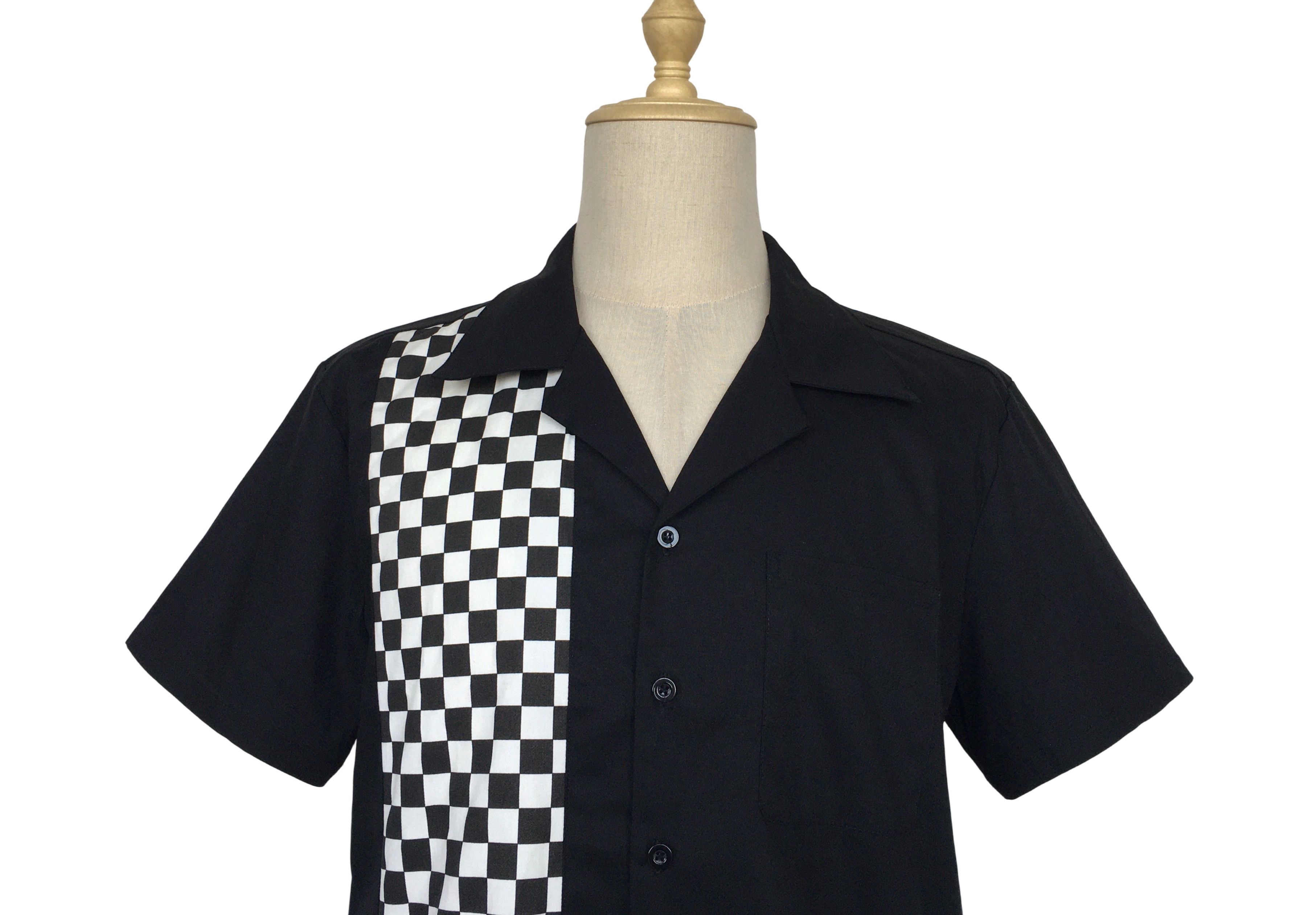 Other Black Casual Bowling Shirts Mosaic Panel Vintage Style Size US XL / EU 56 / 4 - 4 Thumbnail