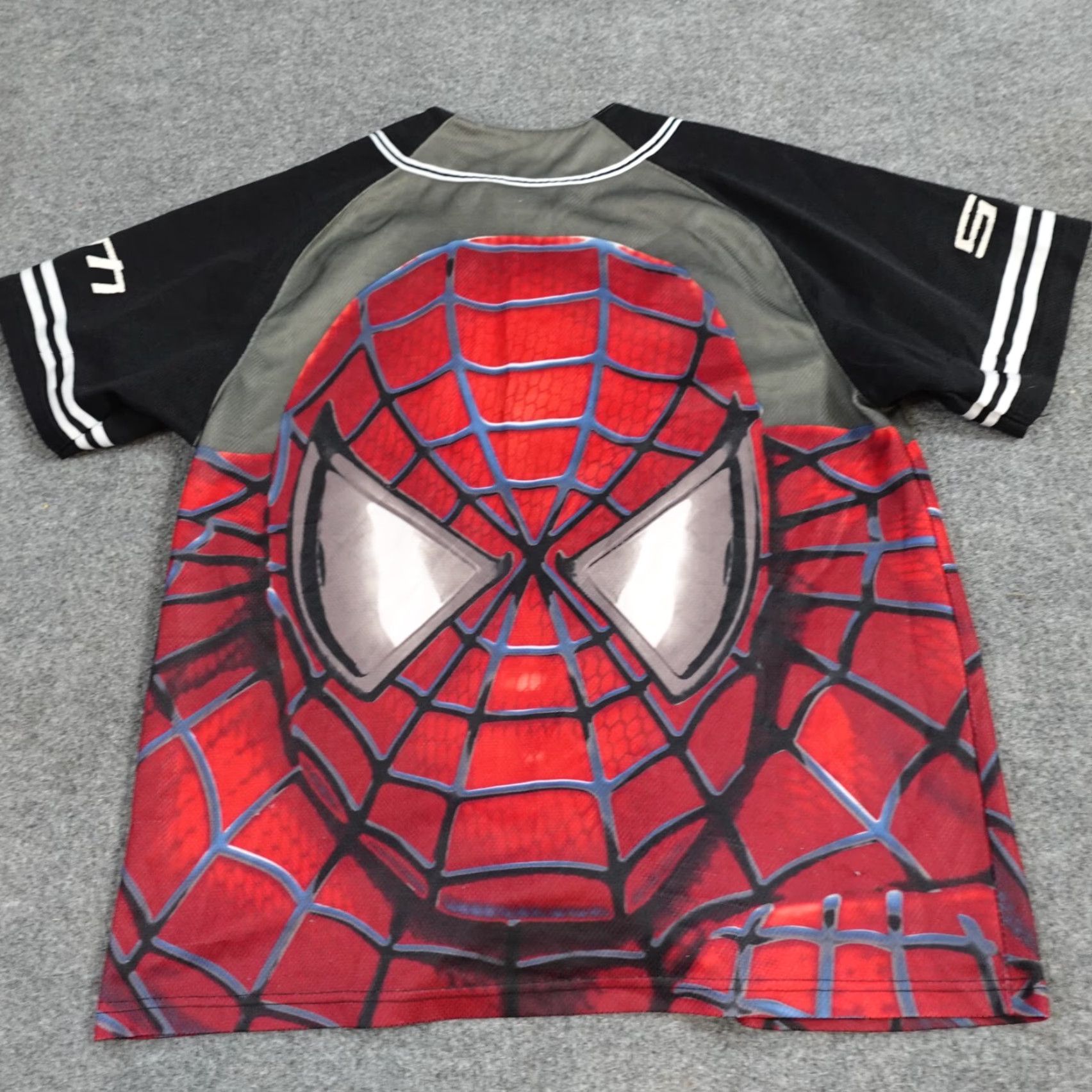Vintage Spiderman Jersey Large Red Black Vintage 2003 Official Mens Baseball Activewear USA Mockup Button Snags Photos Size US L / EU 52-54 / 3 - 7 Thumbnail