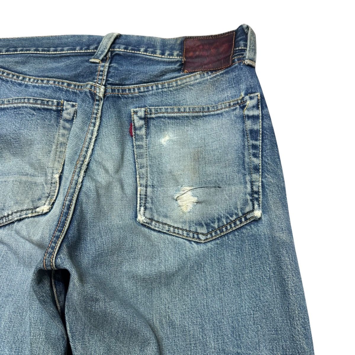 Evisu Vintage Evis Denim Selvedge Jeans Distressed Size US 30 / EU 46 - 13 Thumbnail