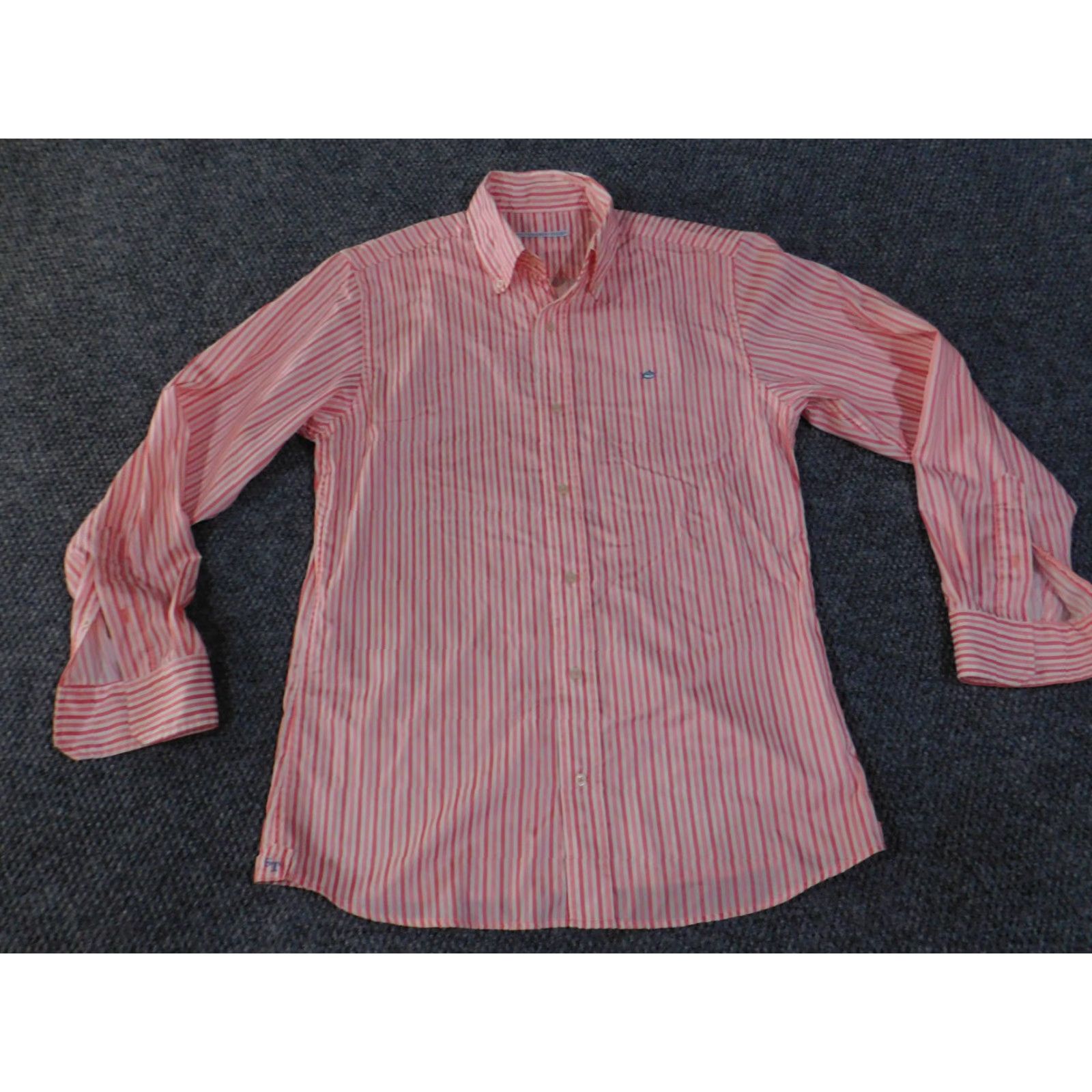 Southern Tide Southern Tide Shirt Mens Small Pink Striped Button Front Stretch Casual Button-Up Size US S / EU 44-46 / 1 - 4 Thumbnail