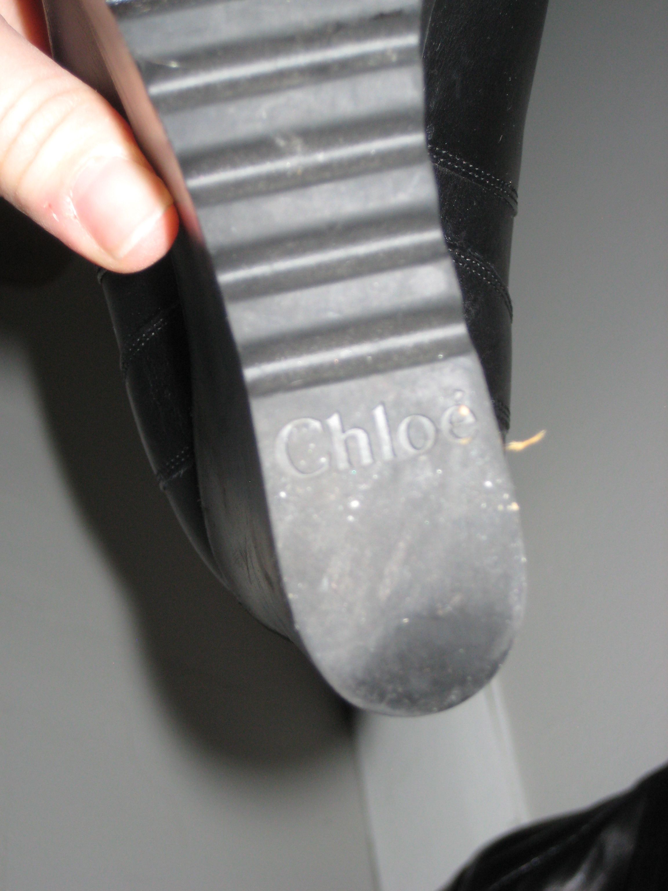Chloe Chloe Black Leather Wedge Booties Size US 6.5 / IT 36.5 - 6 Thumbnail