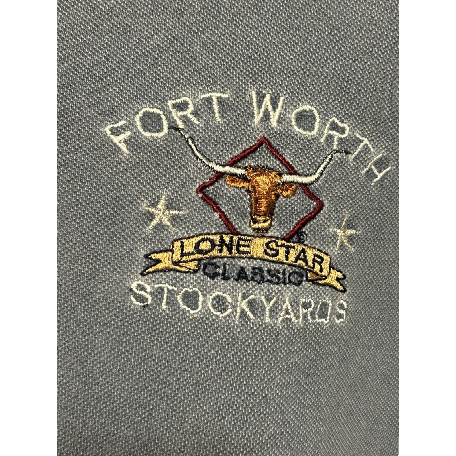 Vintage VINTAGE Fort Worth Stockyards Lone Star Classic Polo Shirt Men Medium Gray Embroider Size US M / EU 48-50 / 2 - 6 Thumbnail
