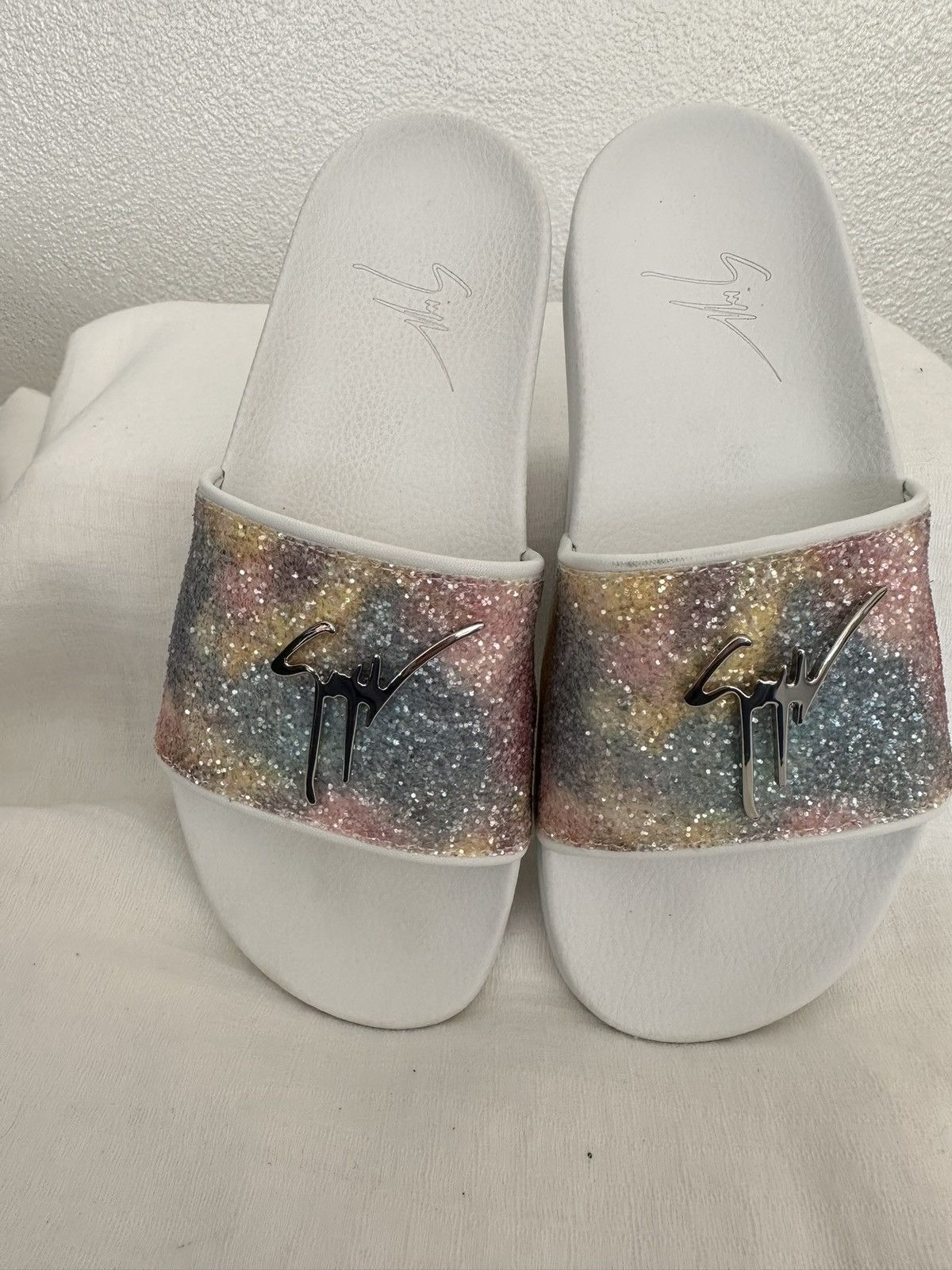 Giuseppe Zanotti Glitter Slippers/Slides Size US 9 / IT 39 - 5 Thumbnail