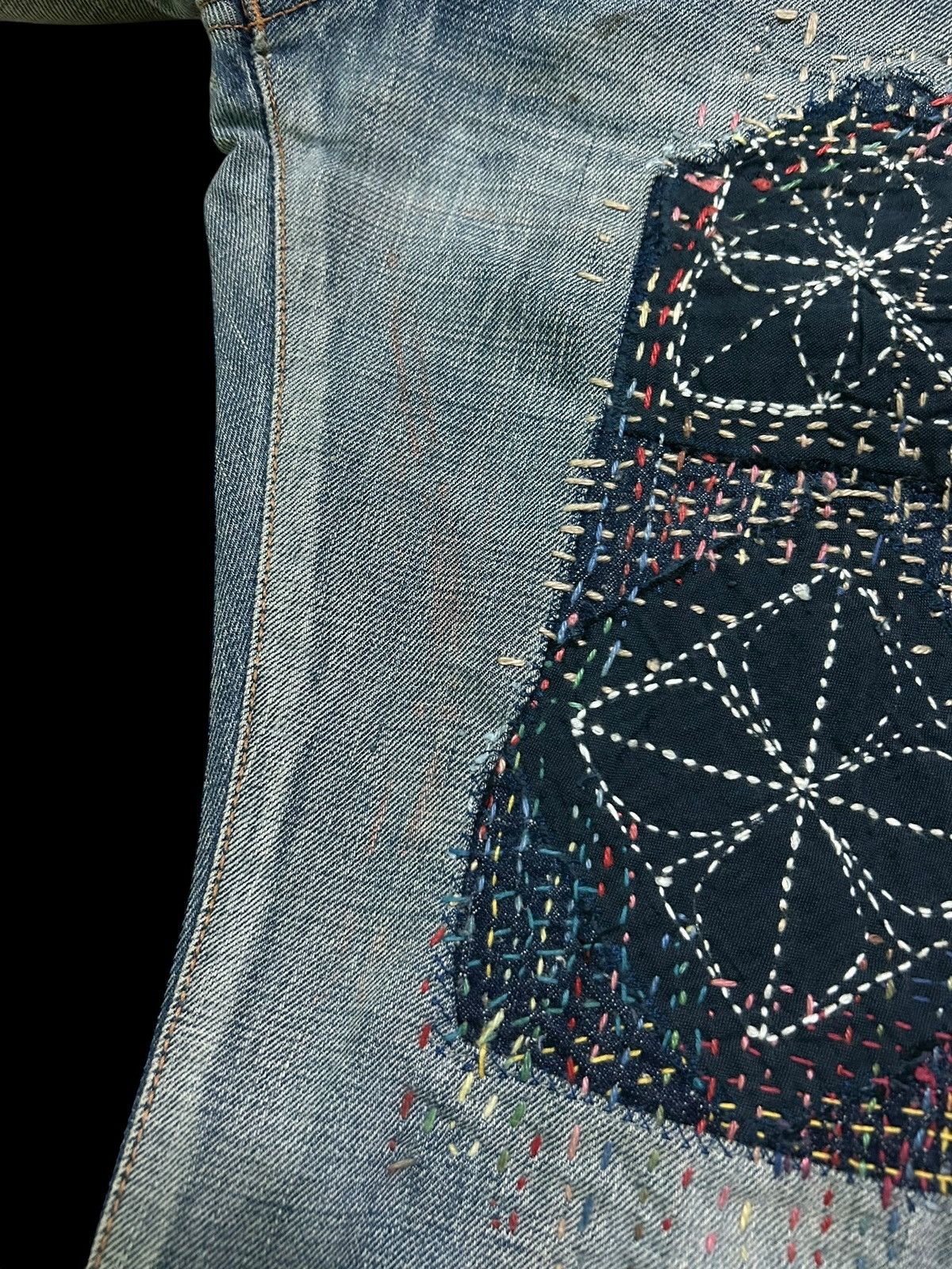Edwin × Kapital × Vintage 🔥 VINTAGE EDWIN SELVEDGE DISTRESSED CUSTOM MADE DENIM JEANS Size US 34 / EU 50 - 10 Thumbnail