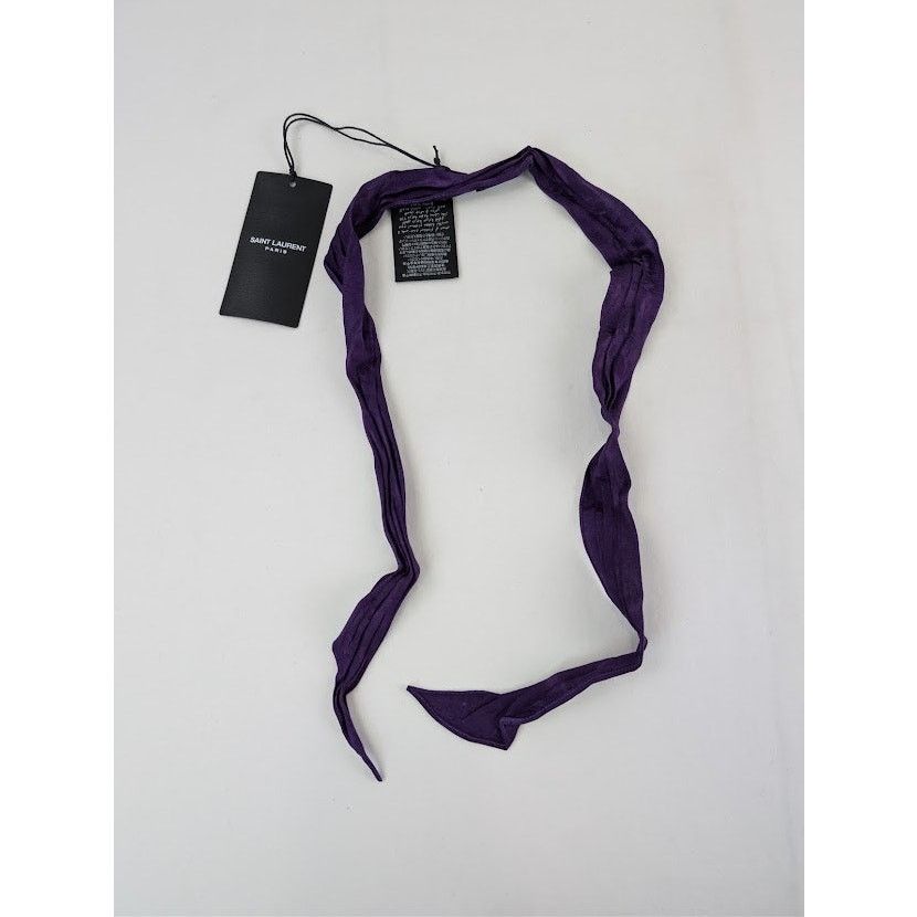 Saint Laurent Paris o1rshd1 Q:4 / Size: OS / Foulard Cravate Cour Scarf Purple Size ONE SIZE - 1 Thumbnail