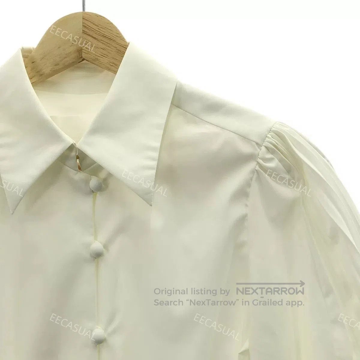 Other Mame Kurogouchi White Pleated Shirt. Size S / US 4 / IT 40 - 4 Thumbnail