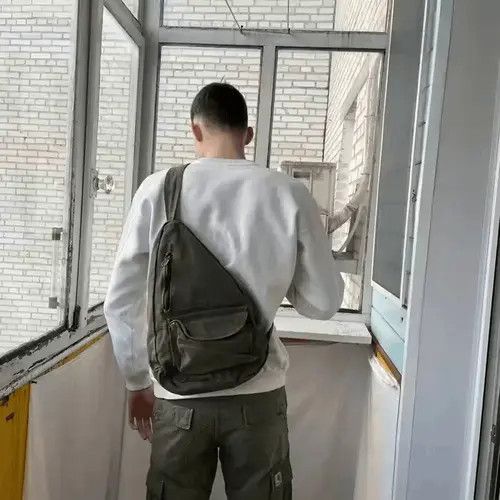 image of Vintage Sling Crossbody Bag in Green, Men's