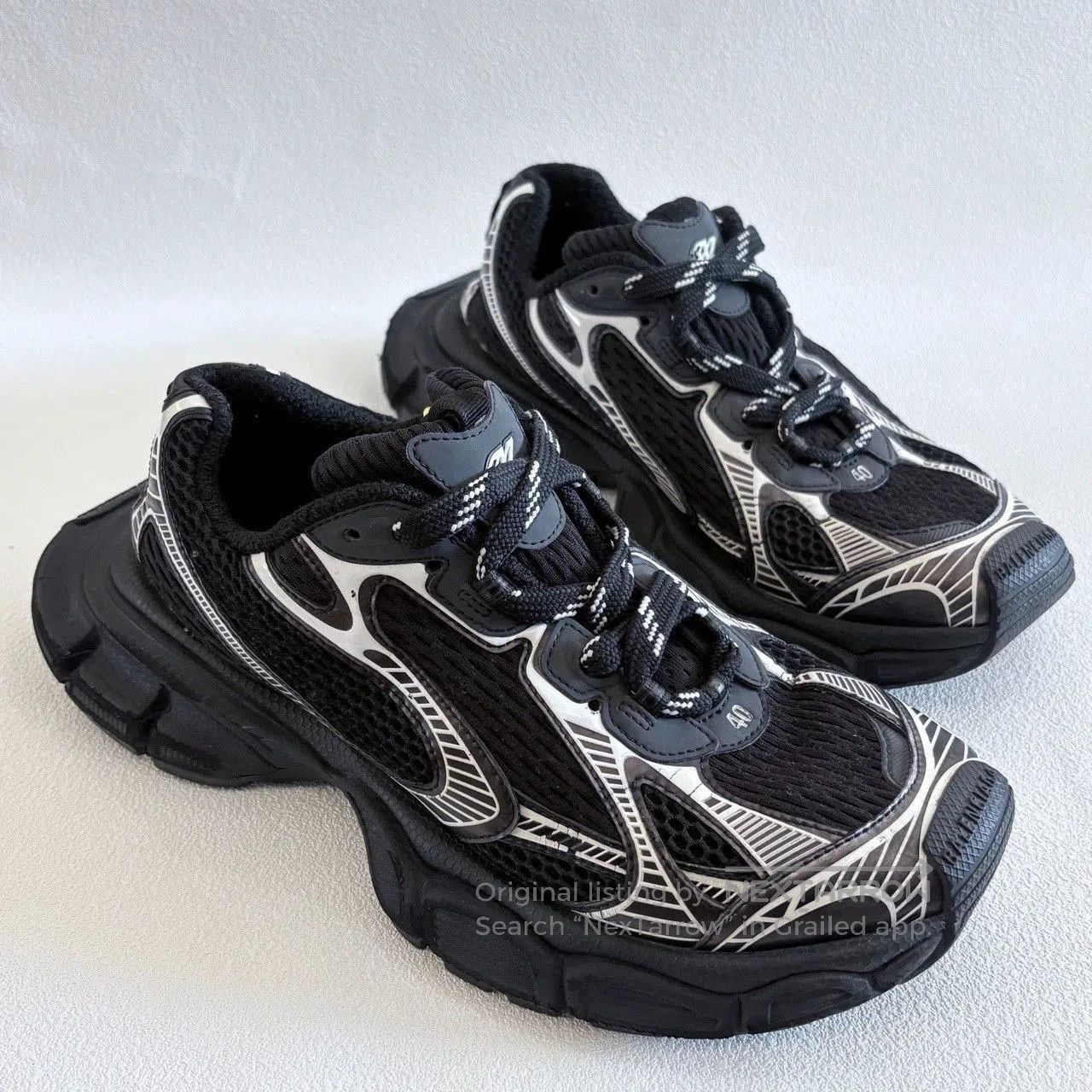 Balenciaga balenciaga dad sneakers black and silver. Size US 7.5 / EU 40-41 - 3 Thumbnail