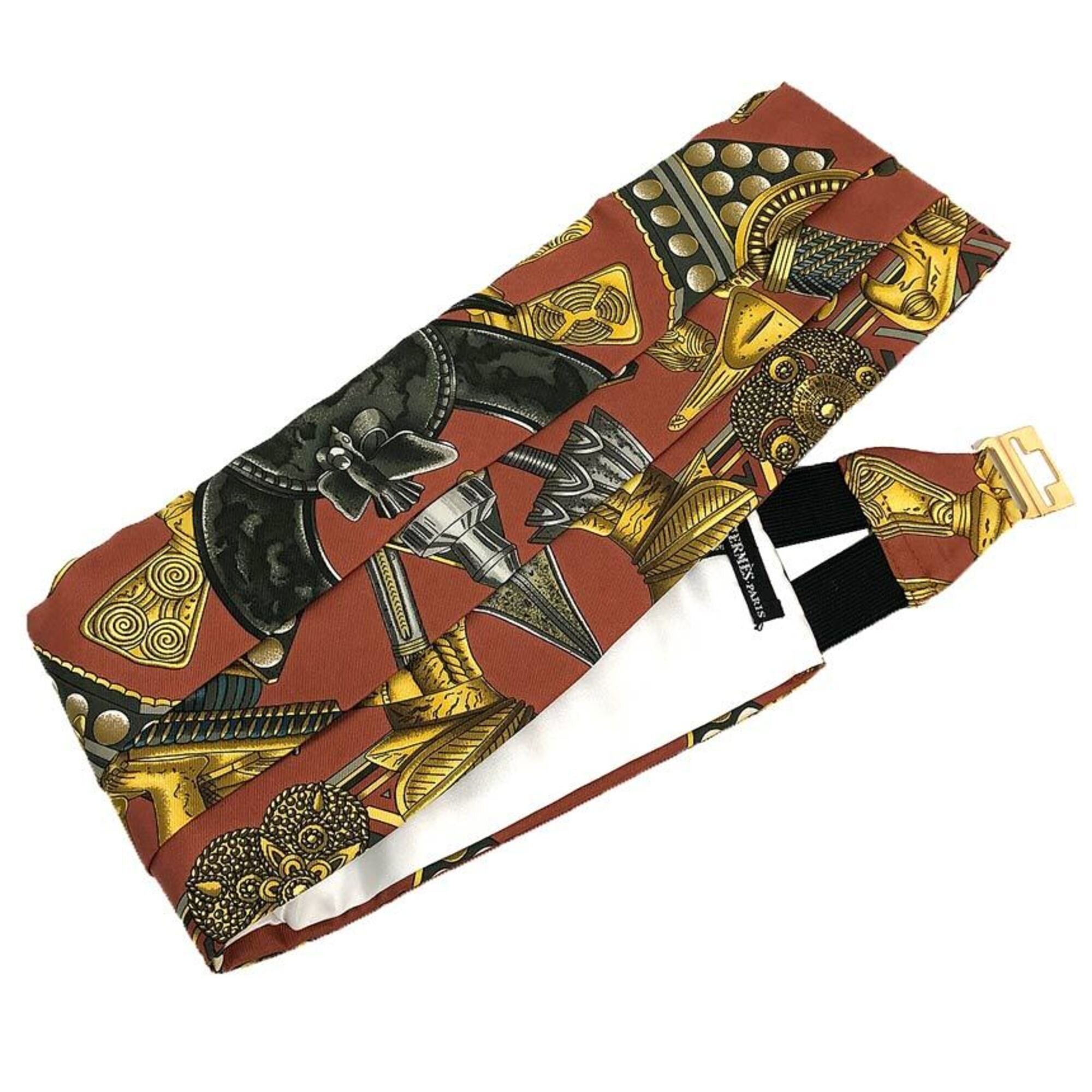 Hermes Hermes sash belt L'OR DES CHEFS (Gold of the Chiefs) Silk Size ONE SIZE - 1 Thumbnail