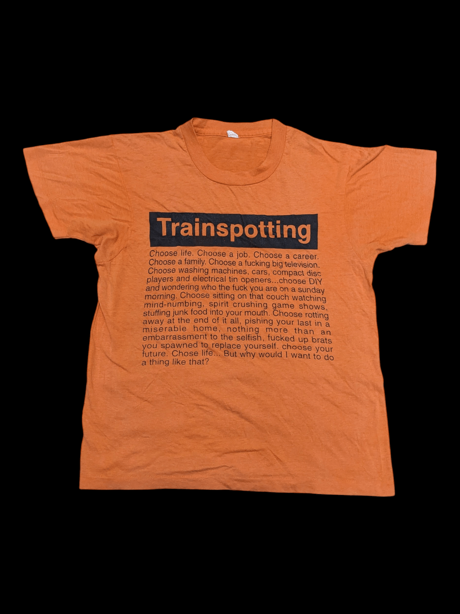 Other Vintage 90s Trainspotting Movie's Quotes - Choose Life Size US S / EU 44-46 / 1 - 1 Thumbnail