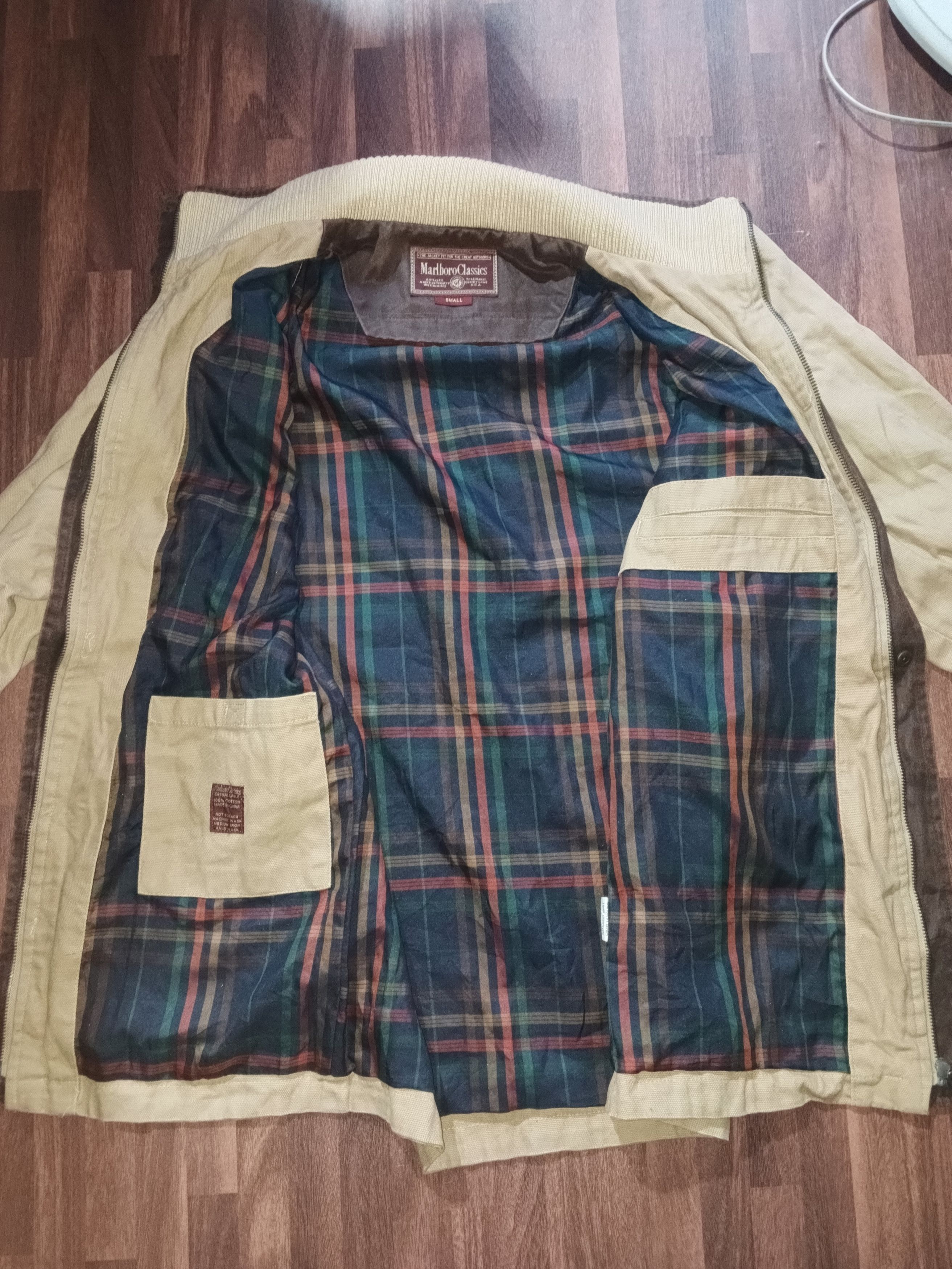 Marlboro Classics VINTAGE MARLBORO CLASSICS CANVAS WORK CHORE JACKET LEATHER Size US S / EU 44-46 / 1 - 3 Thumbnail