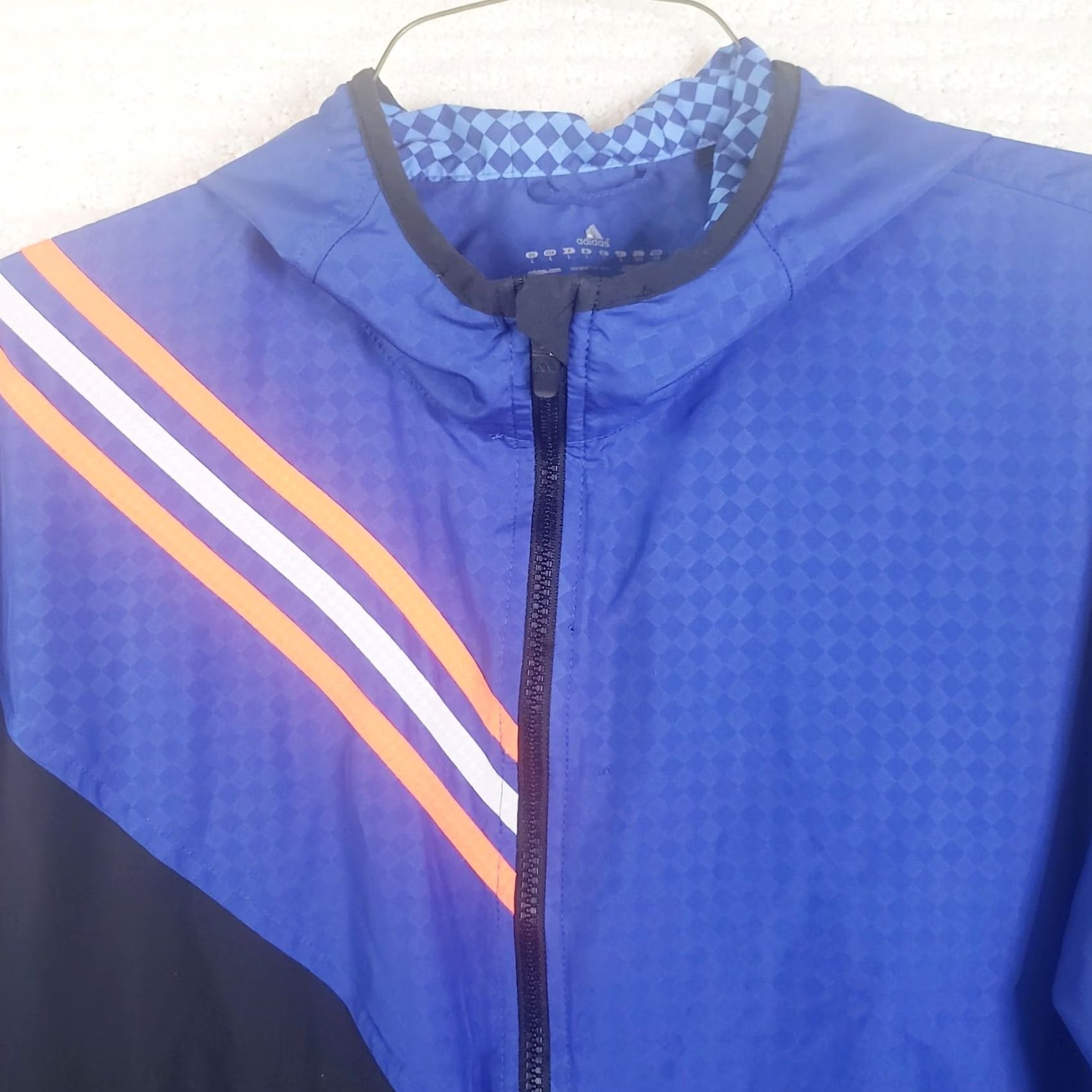 Adidas Adidas Track Jacket Mens L Blue Full Zip Hooded Clima Proof Striped Size US L / EU 52-54 / 3 - 4 Thumbnail