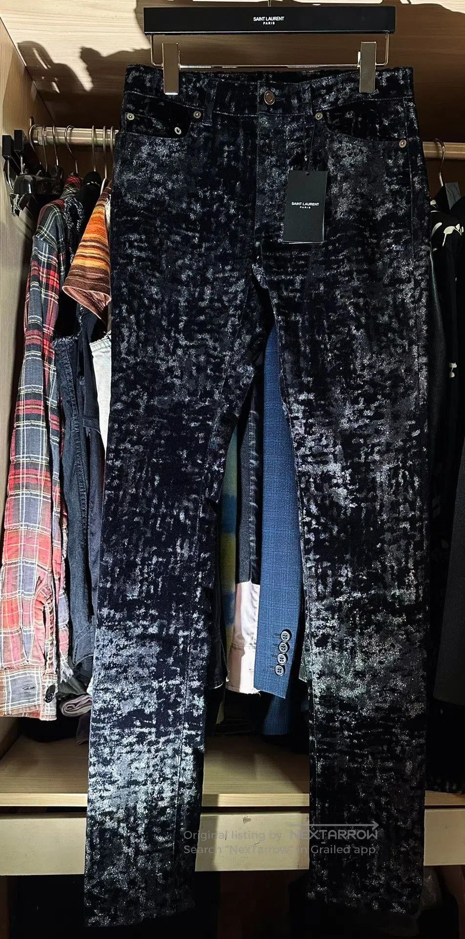 Saint Laurent Paris Saint Laurent 16fw Sequined Patterned Pants. Size US 30 / EU 46 - 1 Thumbnail