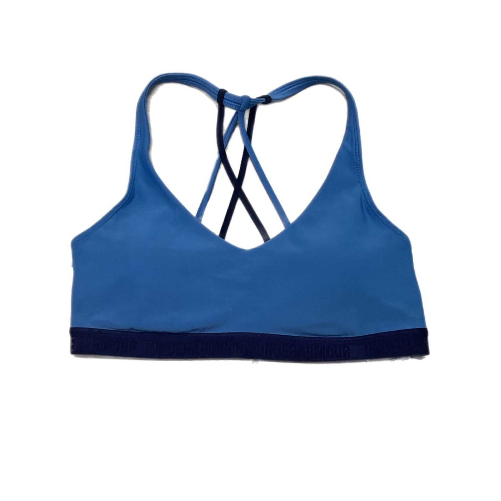 Under Armour Under Armour HeatGear Blue Strappy Sports Bra Size M / US 6-8 / IT 42-44 - 1 Thumbnail