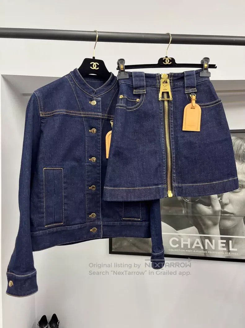 Louis Vuitton Louis Vuitton Patchwork leather denim jacket Size XXS / US 00 / IT 34 - 4 Thumbnail