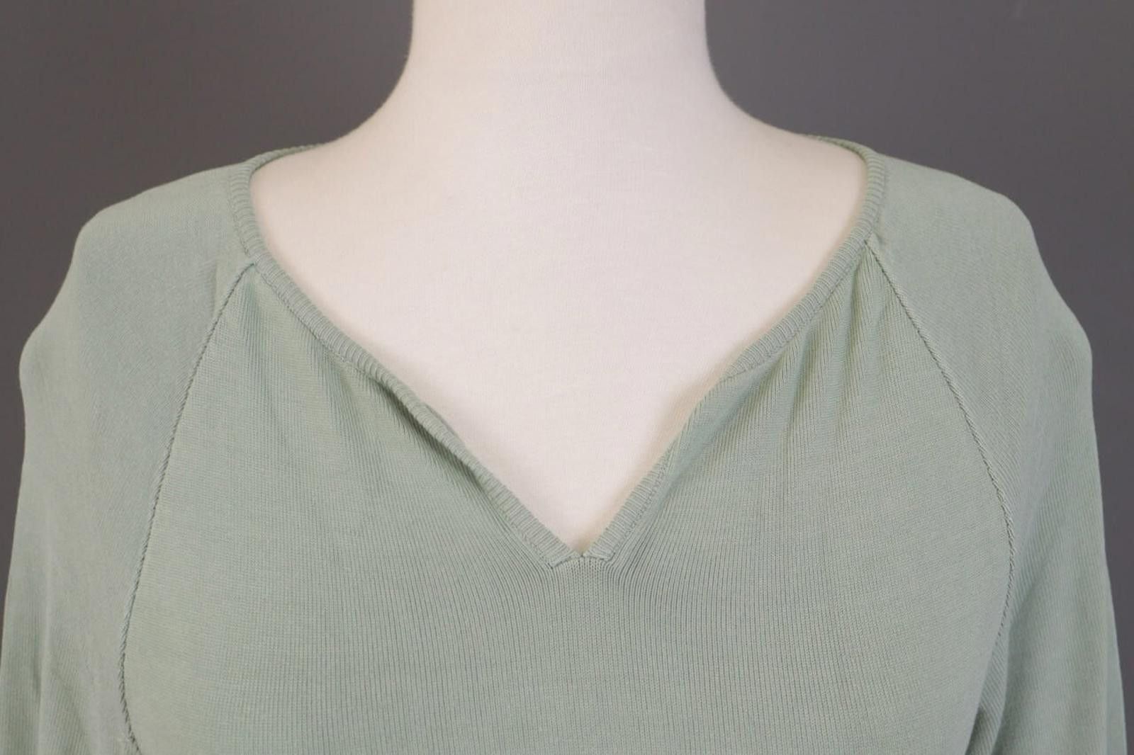 Designer Transit Par Such 101 Green Summer Top Blouse Size 1 Size M / US 6-8 / IT 42-44 - 6 Thumbnail