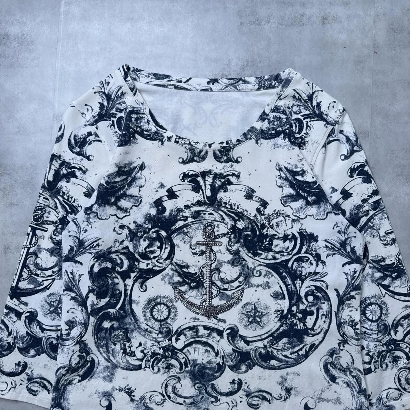 Other Y2K Grunge Rhinestones Women’s Long sleeve shirt Size M / US 6-8 / IT 42-44 - 3 Thumbnail