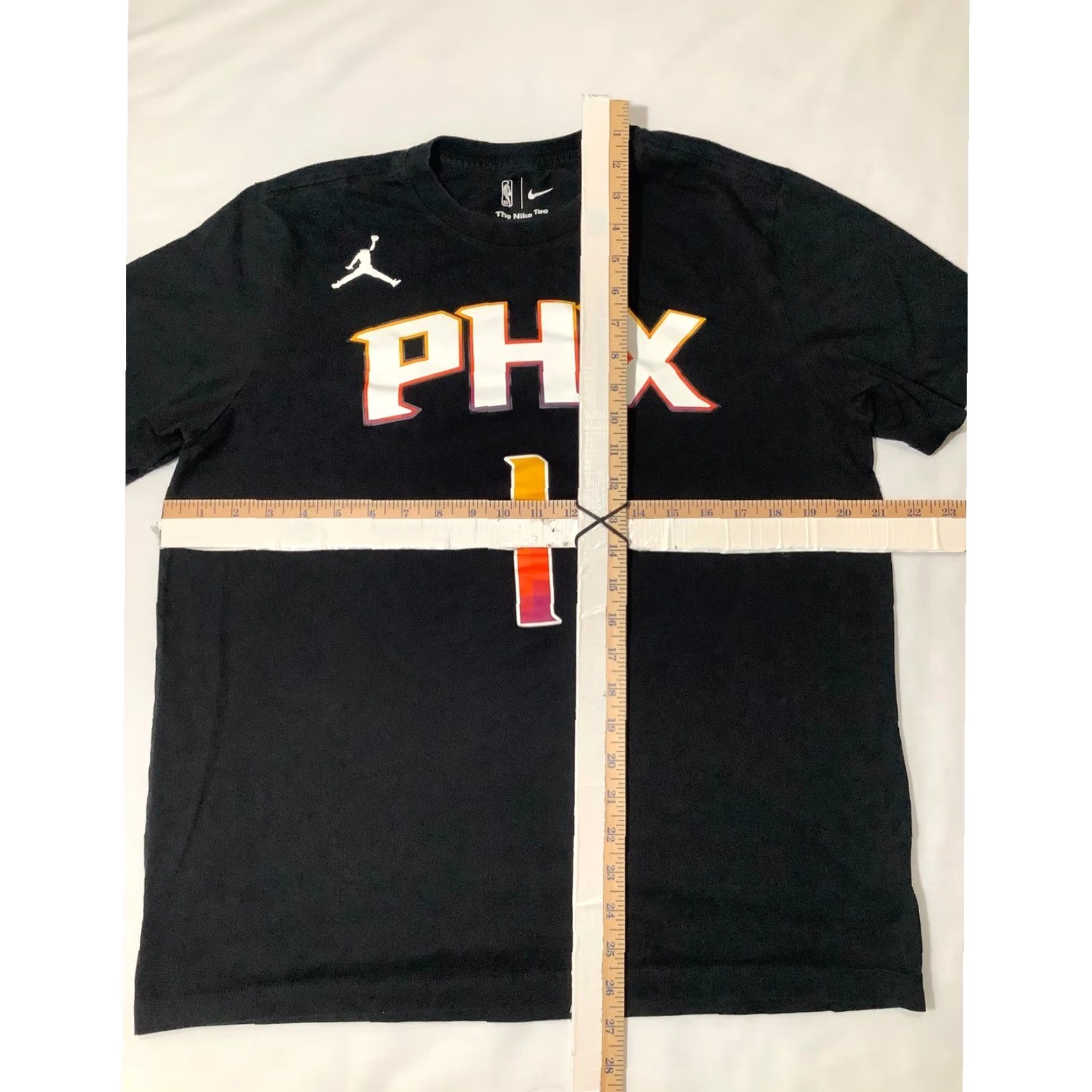 Nike Nike NBA Phoenix Suns Booker #1 T-Shirt The Nike Tee Jordan Black Large Mens Regular Short Sleeve Crew Neck Cotton Top Shirt Size US L / EU 52-54 / 3 - 6 Thumbnail