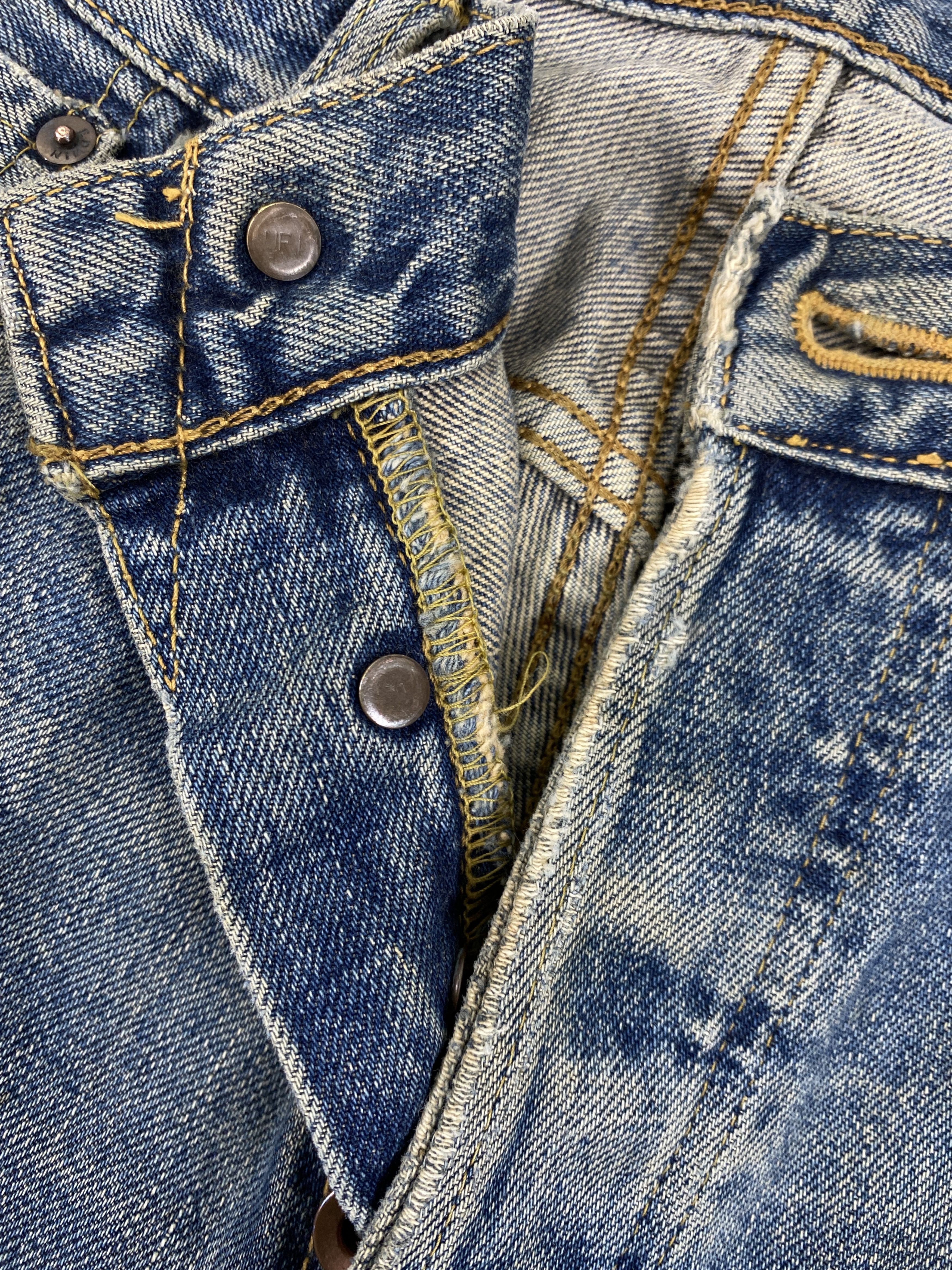 Edwin EDWIN 505X SELVEDGE FADED & RUSTY DISTRESSED DENIM-JN3565 Size US 32 / EU 48 - 6 Thumbnail