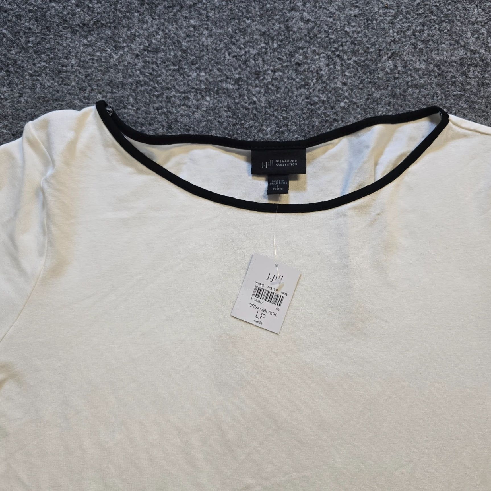 J. Jill J. Jill Shirt Womens Large Petite White Boxy Stretch Wearever Shirt Casual Basic Size L / US 10 / IT 46 - 2 Thumbnail