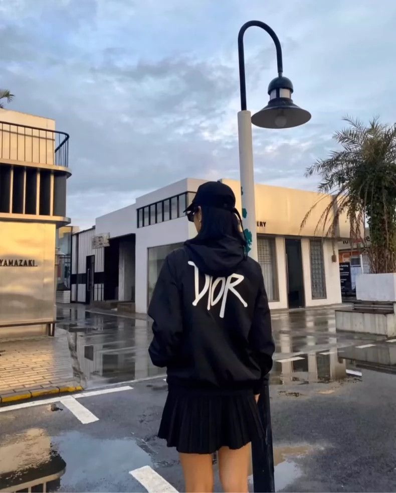 Dior Dior Embroidered Logo Letter Full Print Hooded Jacket 2501- Size US S / EU 44-46 / 1 - 8 Thumbnail