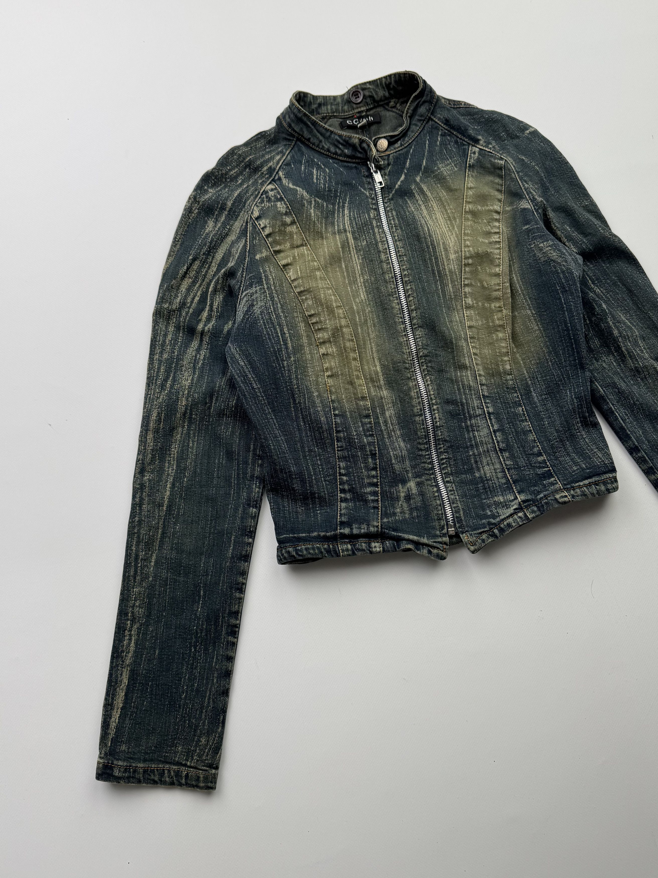 Japanese Brand Vintage Cropped Denim Jacket B720(V528)E2 Size XS / US 0-2 / IT 36-38 - 2 Thumbnail