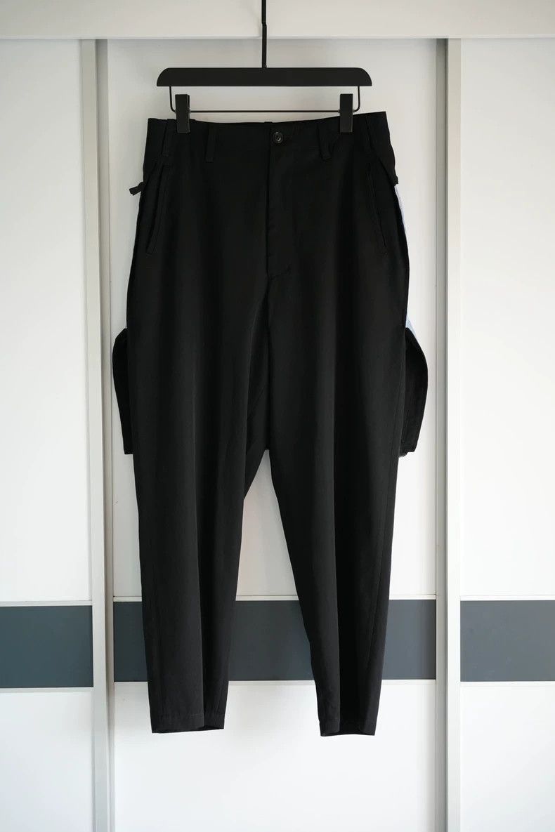 Yohji Yamamoto Yohji Yamamoto Yohji Yamamoto Blue Striped Zipper Trousers Size US 43 - 2 Thumbnail