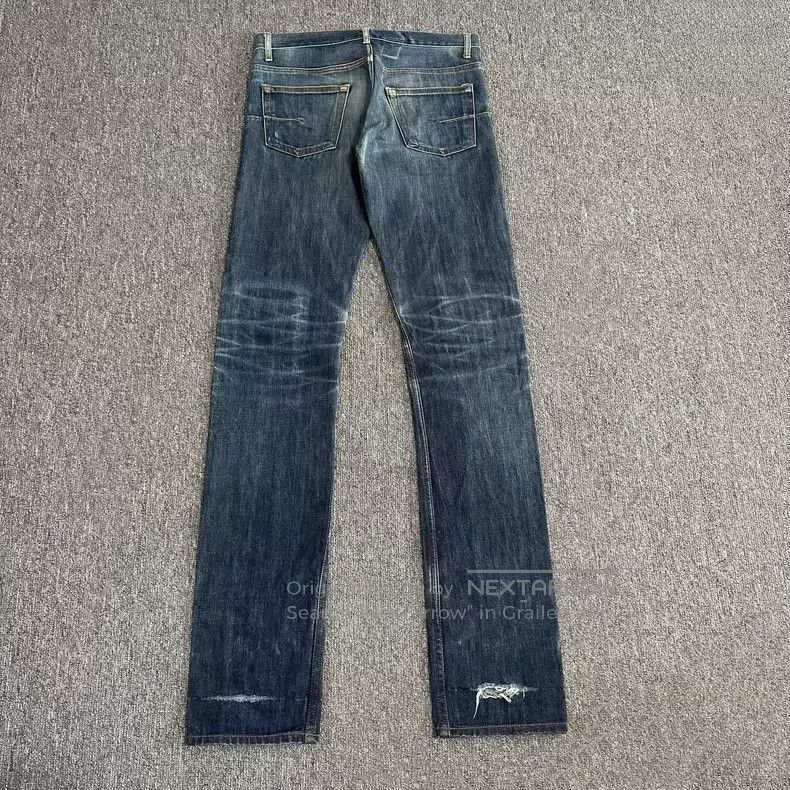 Dior Dior Vintage Washed Blue Destroyed Denim Pants Size US 29 - 6 Thumbnail