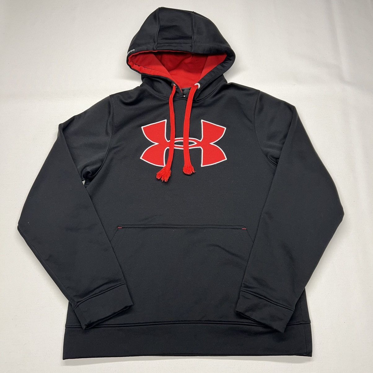 Under Armour Under Armour Hoodie Black Red Fleece Sweatshirt Logo Size US S / EU 44-46 / 1 - 1 Thumbnail