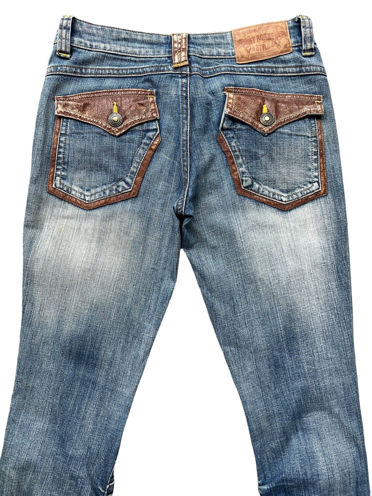 Japanese Brand Flare Japan Multipocket Boot Cut Bondage Stretch Jeans 30x31 Size 30" / US 8 / IT 44 - 6 Thumbnail